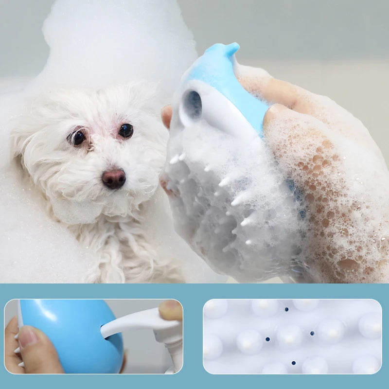 Soft Silicone Pet Bathing & Massage Brush