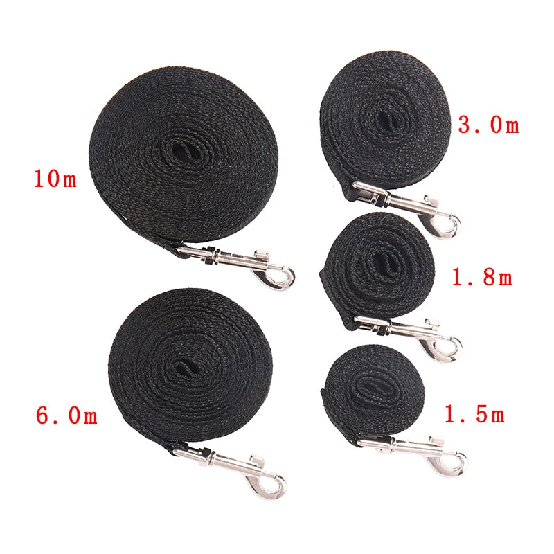 Long Nylon Dog Training Leash 10m–20m