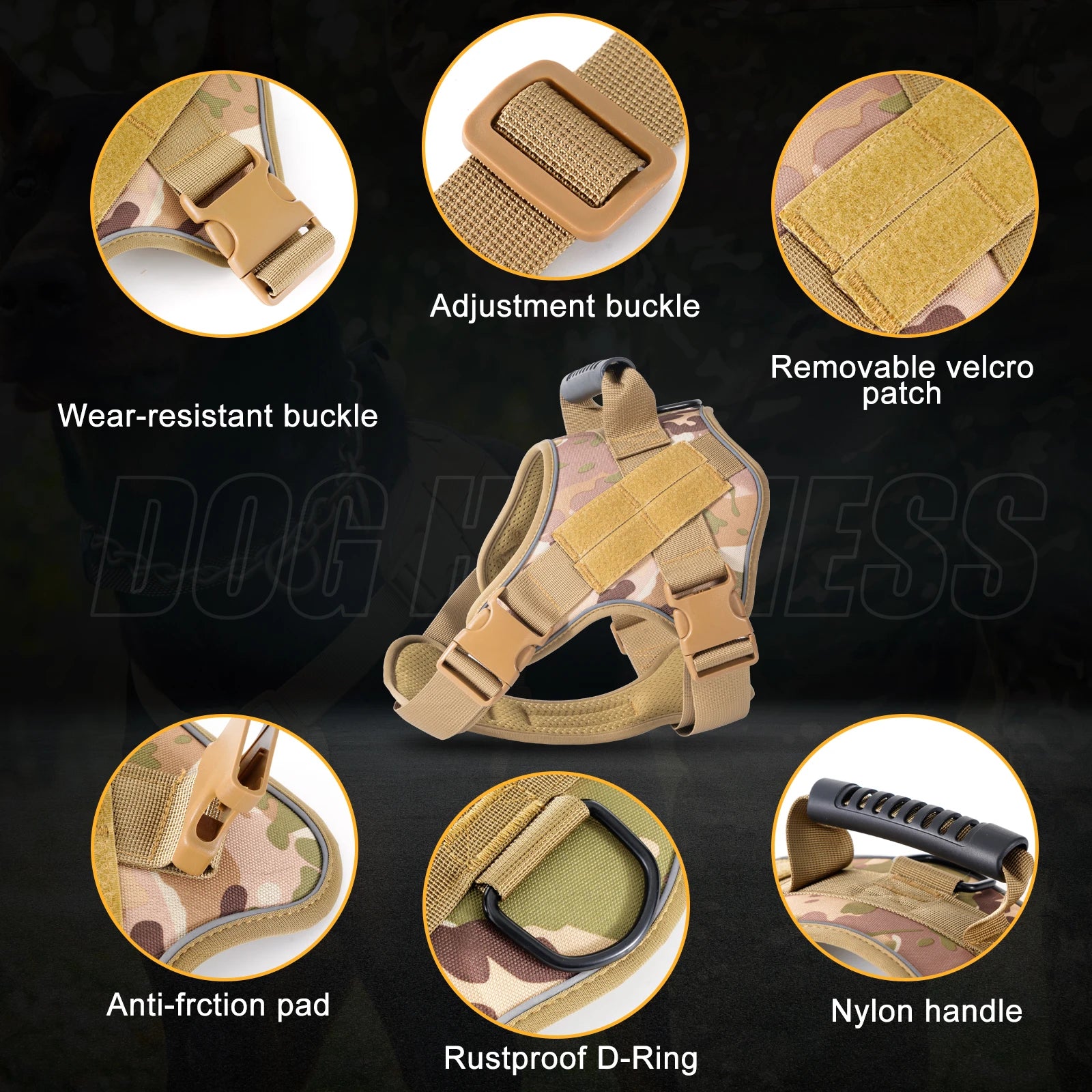 Tactical Explosion-Proof Dog Harness